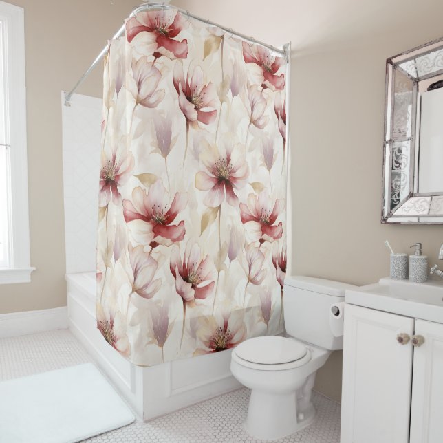 Burgundy Cream Lavender Floral Bridal Shower (In Situ)