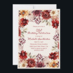 Burgundy Cream Watercolor Floral 21st Birthday Invitation<br><div class="desc">Celebrate the big 2-1 with this elegant 21st birthday invitation. The rich burgundy,  blush,  and ivory watercolor florals create a sophisticated look,  perfect for an autumn-inspired or upscale milestone celebration.</div>