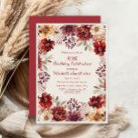 Burgundy Cream Watercolor Floral 80th Birthday Invitation<br><div class="desc">Invite friends and family to a special 80th birthday celebration with this elegant floral invitation. The design features rich watercolor blooms in burgundy, blush, ivory, and golden tones, beautifully framing your event details. Easily personalize the text for your party details and honoree's name. Perfect for autumn birthdays, fall gatherings, and...</div>