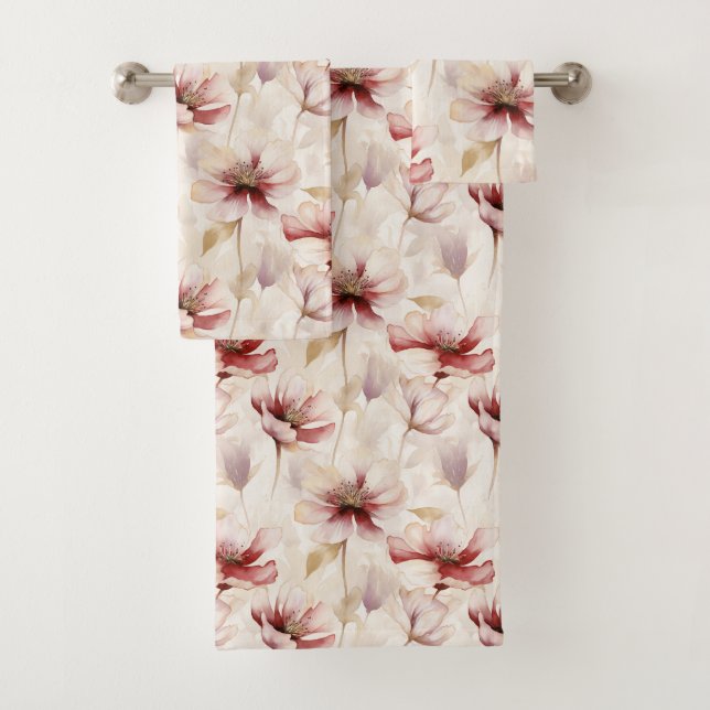 Burgundy Crème Lavande Fleur Mariage (En situation)