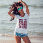 Burgundy Custom Boho Bachelorette Maid of Honour T-Shirt<br><div class="desc">If you're looking for a groovy bachelorette party shirt that will set the tone for your fun-filled weekend, look no further than this burgundy personalized matron of honour matching shirt! This retro bridesmaid shirt is perfect for any cool girl who wants to show off her funky side on her big...</div>