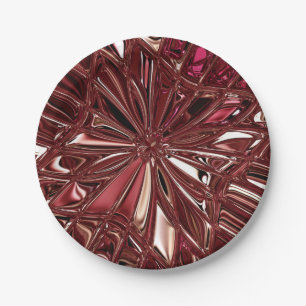Burgundy Decorative Paper Plate