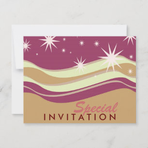 Burgundy Desert Stars Special Invitations