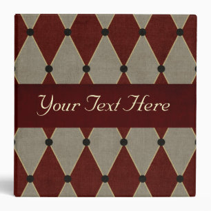 Burgundy Dominoes Binder