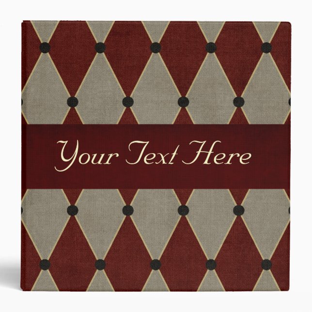 Burgundy Dominoes Binder (Front)