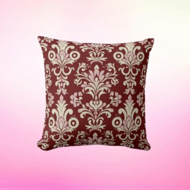 Burgundy Elegance Throw Pillow (Creator Uploaded)