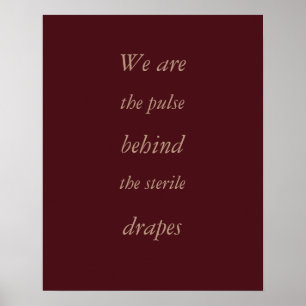 Burgundy Elegant Italic Perfusionist Decor