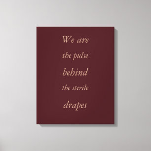 Burgundy Elegant Italic Perfusionist Decor