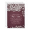 Burgundy elegant vintage lace rustic wedding