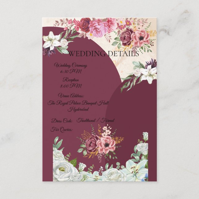 Burgundy Enclosure Insert (Front)