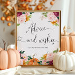 Burgundy fall advice and wishes for Newlyweds Poster<br><div class="desc">Burgundy fall advice and wishes for Newlyweds
Matching items available.</div>