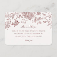 Burgundy Fall Toile De Jouy Share a Recipe Insert