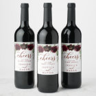 Burgundy Fall Wedding Wine Labels Favors
