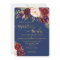 Burgundy Faux Gold Spanish Wedding Invitation