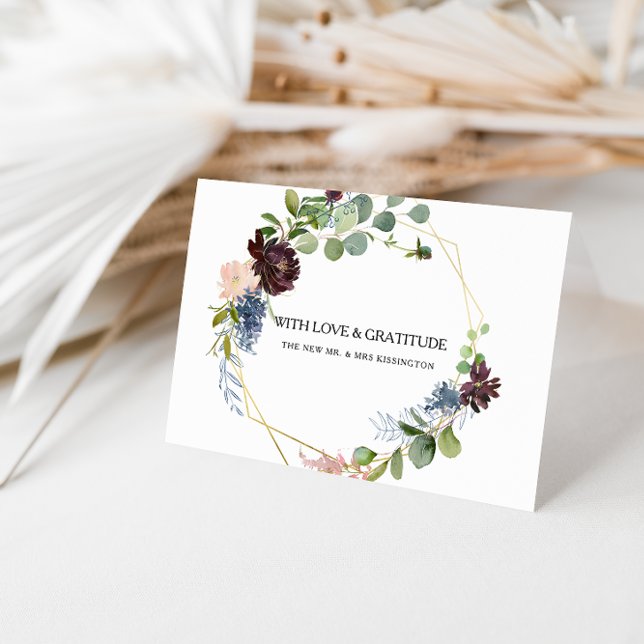 Burgundy Floral and Greenery Thank You (Creator Uploaded)