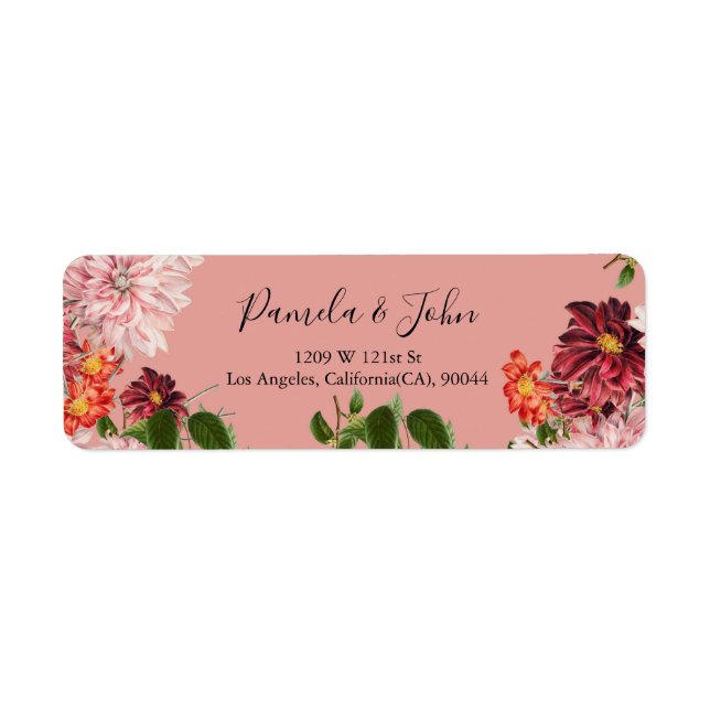 Burgundy Floral Anniversary | Birthday | Wedding L (Front)