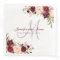 Burgundy Floral Elegant Monogram Rustic Wedding
