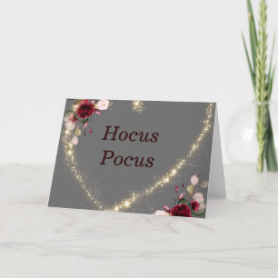 burgundy floral & glitter heart, 10.2 cm x 15.2 cm card