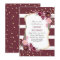 Burgundy Floral Gold Confetti Chic Bridal Shower