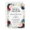 Burgundy Floral Gold Navy Blue Bridal Shower