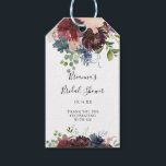 Burgundy Floral Greenery Bridal Shower Gift Tags<br><div class="desc">These burgundy floral greenery bridal shower gift tags are perfect for a modern wedding shower. The elegant boho design features watercolor navy,  blush pink and wine shade flowers with artistic penciled details.</div>