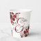 Burgundy Floral Modern Script Wedding
