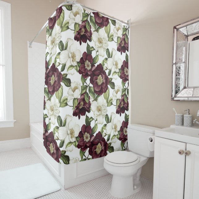 Burgundy  Floral Pattern  (In Situ)
