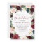 burgundy floral rehearsal dinner invitation