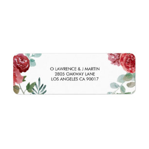 Burgundy Floral Rose Foliage Wedding