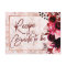 Burgundy Floral & Rose Gold Bridal Recipe Card
