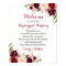 Burgundy Floral Unplugged Wedding Sign