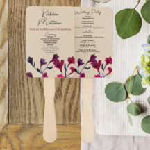 Burgundy Floral Watercolor Wedding