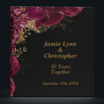 Burgundy Floral Wedding Anniversary 3 Ring Binder<br><div class="desc">Burgundy Floral Wedding Anniversary</div>