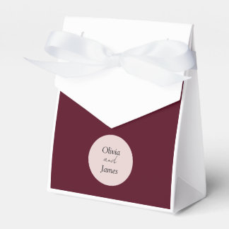 Burgundy Floral Wedding Favour Box
