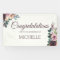 Burgundy Floral Women's Retirement Congratulations