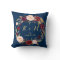 Burgundy Floral Wreath Navy Blue Wedding Monogram