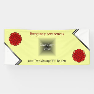 Burgundy Flower Ribbon by Kenneth Yoncich Banner
