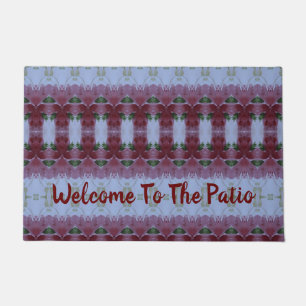 Burgundy Flowered Doormat