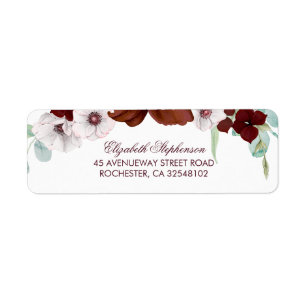 Burgundy Flowers Elegant Wedding