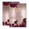 Burgundy Flowers Glitter Rose Gold 65th Birthday  