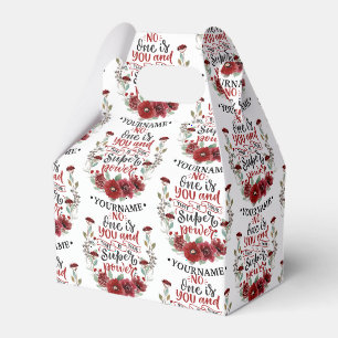 Burgundy Flowers No One Is You & That's Your Power Favor Box