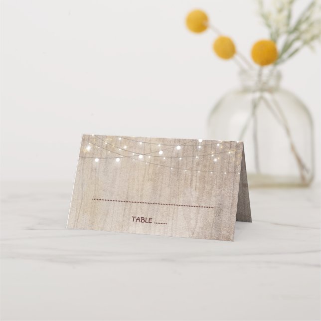 Burgundy Flowers Rustic Wood Mason Jar Wedding Place Card (Front)