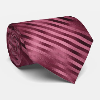 Burgundy Foil Stripes Tie
