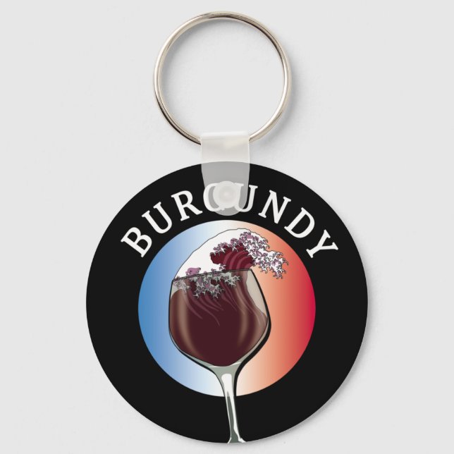 Burgundy French Wine Keychain (Front)