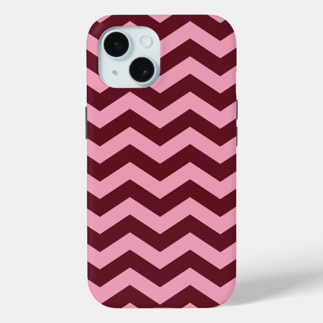 Burgundy Frosted Orchid Chevrons Case-Mate iPhone Case (Back)