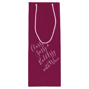Burgundy Funny Wine Puns Wine Gift Bag