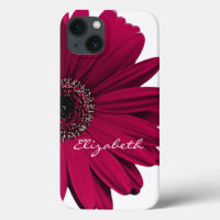 Burgundy Gerber Gerbera Daisy Personalized