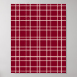 Burgundy Gingham 02 Poster