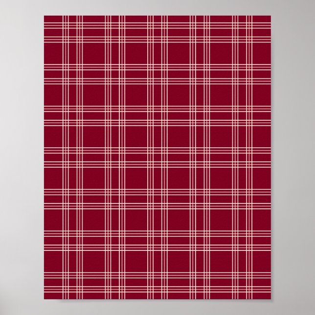Burgundy Gingham 02 Poster (Front)