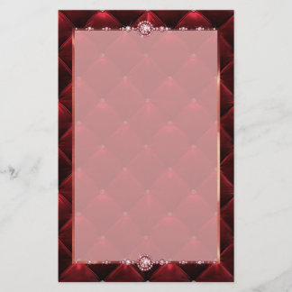 Burgundy Glam Romance Stationery